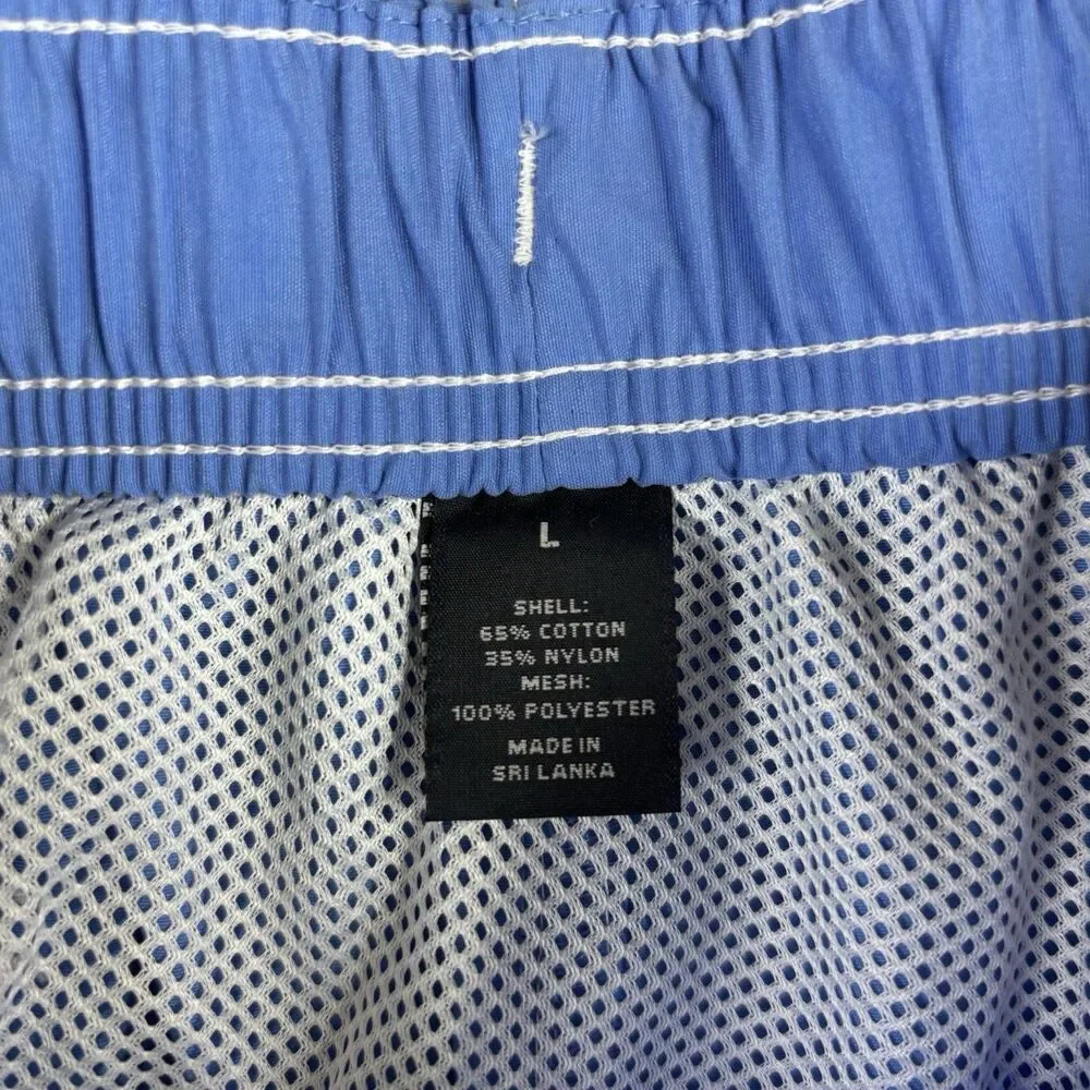 ROUNDTREEE & YORKE Swim Trunk L  Sea Blue Solid Board Shorts Lined‎ Pockets New